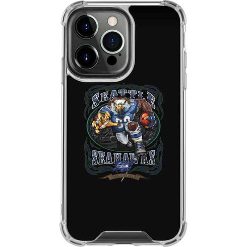 Liquid Blue NFL Seattle Seahawks Running Back iPhone 15 Pro Clear Case